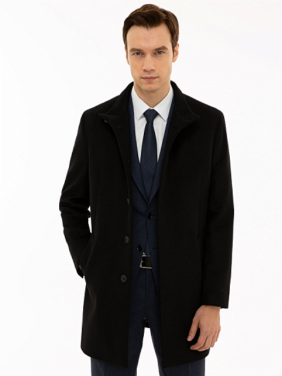Пальто однобортное с воротником стойка - G051SZ0KS0ERICTA Куртка муж. (VR046, 52)