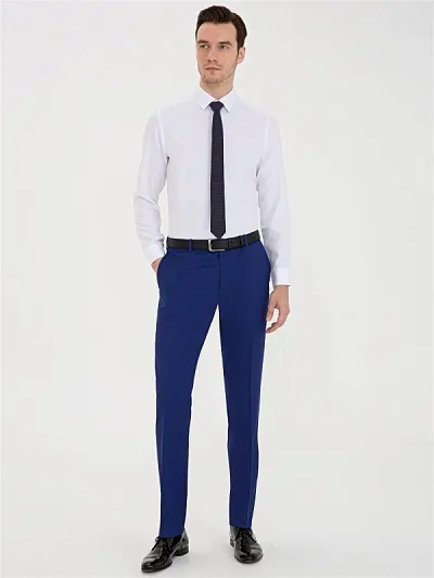 Брюки классические из шерсти зауженные - G051SZ0030LEBBIE/P Брюки муж. (VR089, 56, 6)