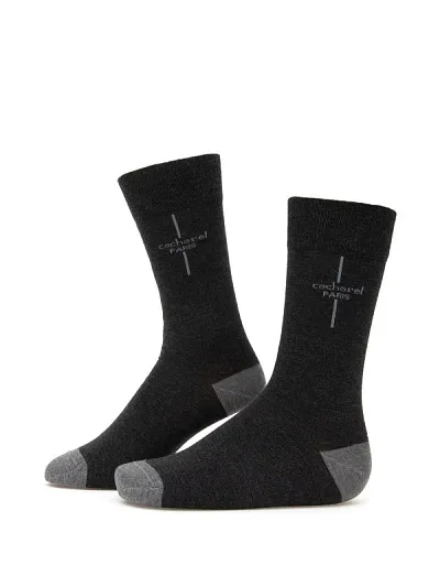 Носки высокие с контрастным носком и пяткой - A051SZ013SKTSK024_DSNBAM1 Носки муж. (070, 40_44)