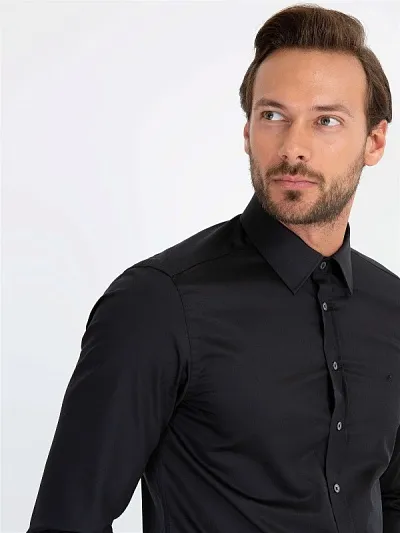 Рубашка классическая из хлопка приталенная - G051SZ0040GOSPRO SLM Сорочка муж. (VR046, 40)