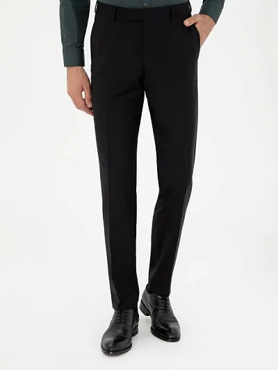 Брюки классические из смесовой шерсти зауженные - G051SZ0030NEW_THEO/P Брюки муж. (VR046, 48, 6)