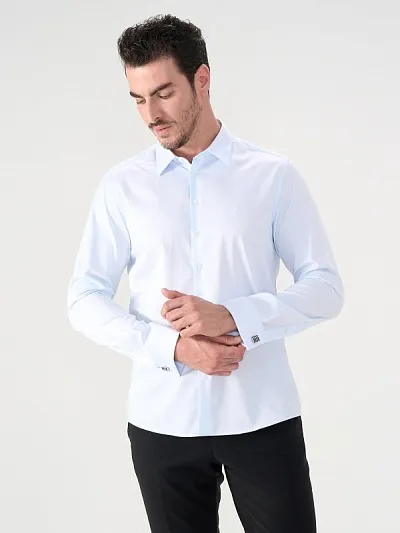 Рубашка классическая под смокинг из хлопка приталенная - G051SZ0040GOSPROD Сорочка муж. (VR003, 37)