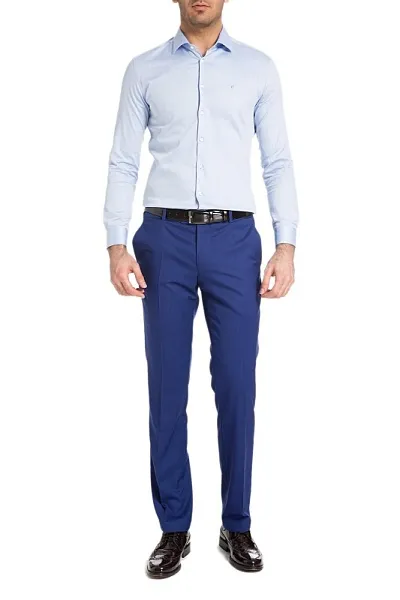 Брюки классические из шерсти зауженные - G051SZ003MARTINLEBBIE/P Брюки муж. (VR089, 56, 6)