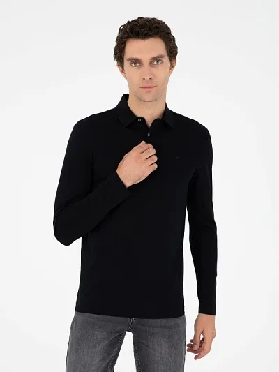Поло с длинным рукавом из хлопка - G051SZ0820HERBERT Толстовка муж. (VR046, S)