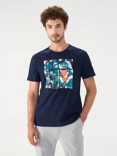 Футболка из хлопка с принтом - G051SZ0110SLANY Футболка муж. (VR033, 3XL)