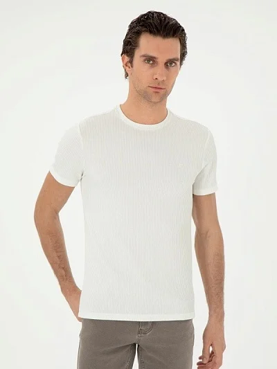Футболка трикотажная в рубчик - G051SZ0110CENTA_25Y Футболка муж. (VR013, M)