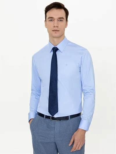 Рубашка классическая из хлопка приталенная - G051SZ0040GOSPRO SLM Сорочка муж. (VR036, 38)