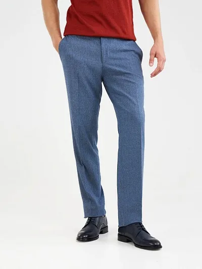 Брюки классические из смесовой шерсти зауженные - G051SZ0030CRONY/P Брюки муж. (VR028, 46, 6)