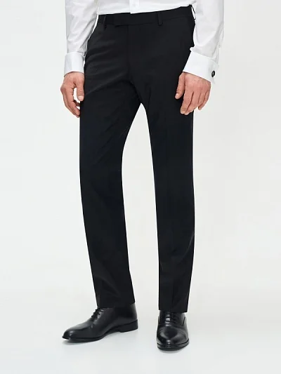 Брюки классические из смесовой шерсти зауженные - G051SZ0030THEO/P Брюки муж. (VR046, 48, 6)