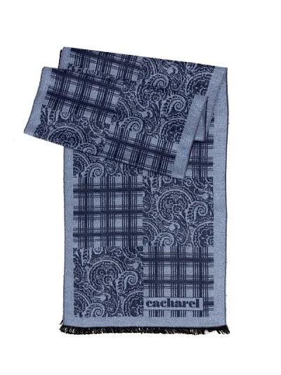 Шарф из вискозы в клетку с узором - A051SZ0DHATKK22VIS6 Шарф муж. (300)