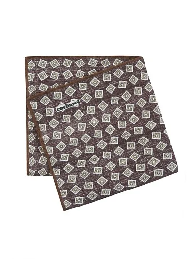 Платок нагрудный из льна с узором - A051SZ0900IY25_KTN1 Галстук муж. (400)
