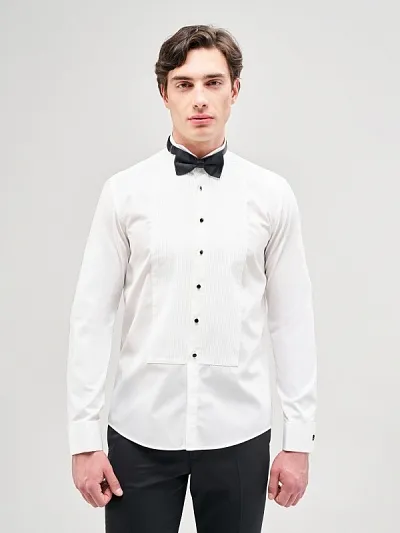 Рубашка классическая под смокинг из хлопка приталенная - G051SZ0040SAVRAN_25Y Сорочка муж. (VR013, 39)