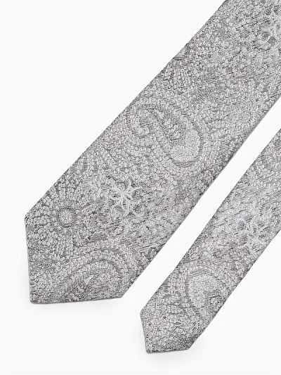 Галстук жаккардовый из шелка с узором пейсли - A051SZ090KA1Y8KI6 Галстук муж. (100)