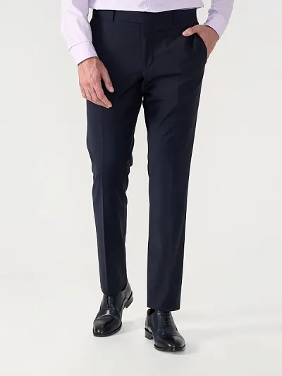Брюки классические из смесовой шерсти зауженные - G051SZ0030THEO/P Брюки муж. (VR033, 48, 6)