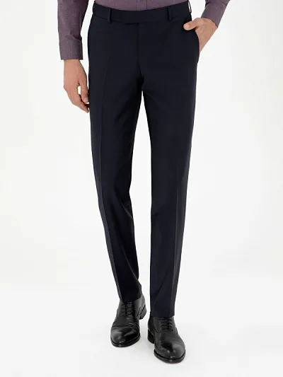 Брюки классические из смесовой шерсти зауженные - G051SZ0030NEW_THEO/P Брюки муж. (VR033, 48, 6)