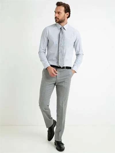 Брюки классические из шерсти зауженные - G051SZ0030SARE/P Брюки муж. (VR024, 52, 6)