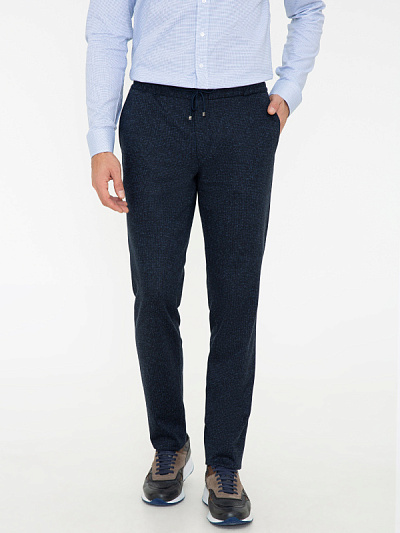 Брюки на кулиске с добавлением шерсти зауженные - G051SZ0030TRENT/P Брюки муж. (VR033, 56, 6)