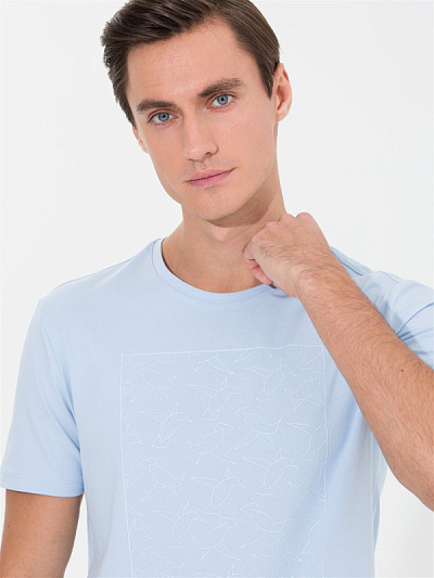 Футболка с принтом "птички кашарель" - G051SZ0110ELITA Футболка муж. (VR003, XL)