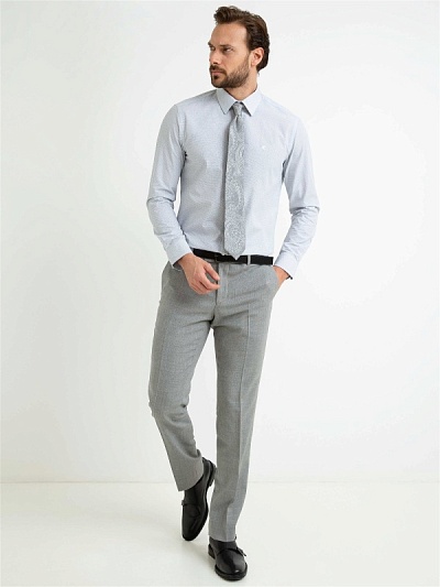 Брюки классические из шерсти зауженные - G051SZ0030SARE/P Брюки муж. (VR024, 50, 6)