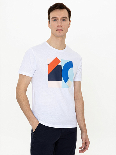 Футболка с абстрактным принтом - G051SZ0110ADELE Футболка муж. (VR013, 2XL)