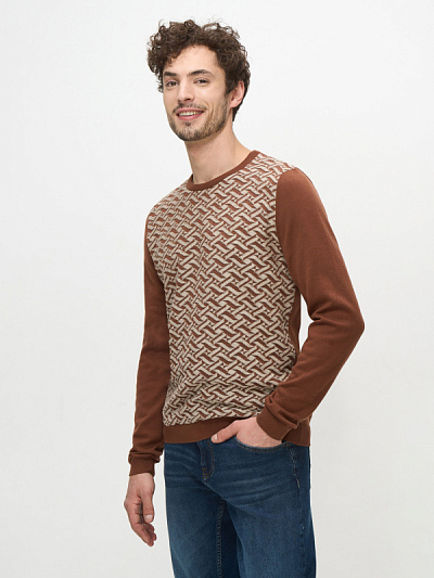 Джемпер трикотажный с рельефным узором - G051SZ0TK0RAIDEN-O Кофта муж. (VR099, XL)