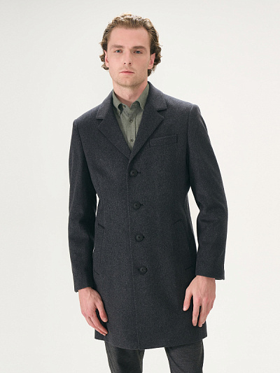 Пальто однобортное с отложным воротником - G051SZ0050DECOYAN23K-R-O Пальто муж. (VR006, 54)