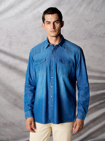 Рубашка джинсовая прямая - G051SZ0770NABIL Куртка джинс. муж. (VR036, M)