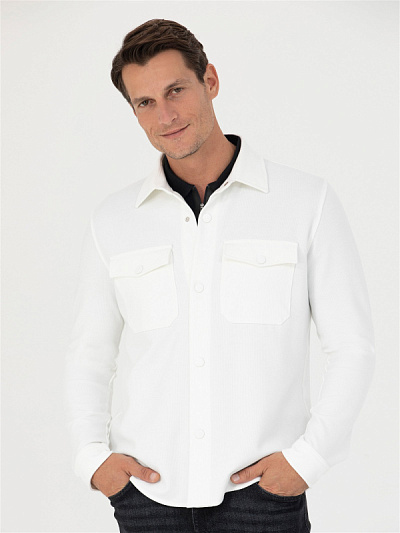 Рубашка с нагрудными карманами прямая - G051SZ0040LE DEOR Сорочка муж. (VR013, XL)