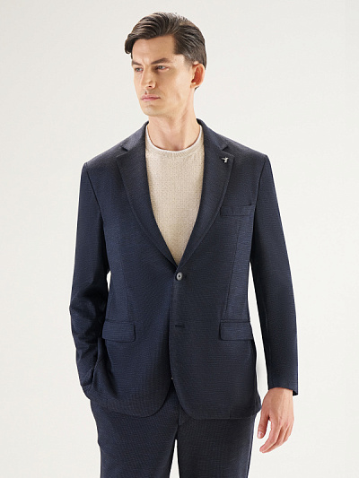 Пиджак классический из текстурированной ткани на двух пуговицах - G051SZ0020WEAT/C Пиджак муж. (VR100, 46, 6)