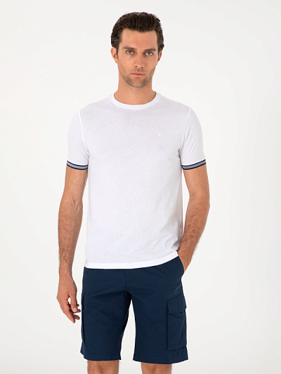 Футболка с контрастной окантовкой - G051SZ0110LYAN Футболка муж. (VR013, 2XL)