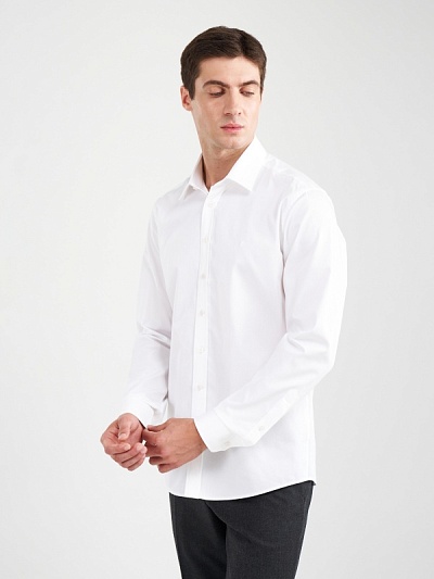 Рубашка классическая из хлопка приталенная - G051SZ0040GOSPRO_SLM Сорочка муж. (VR013, 38)