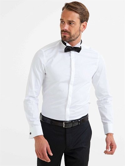 Рубашка классическая под смокинг из хлопка приталенная - G051SZ0040LAFFITTE Сорочка муж. (VR013, 42)