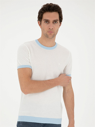 Футболка трикотажная с контрастной окантовкой - G051SZ0TK0FREZYA Кофта муж. (VR013, XL)