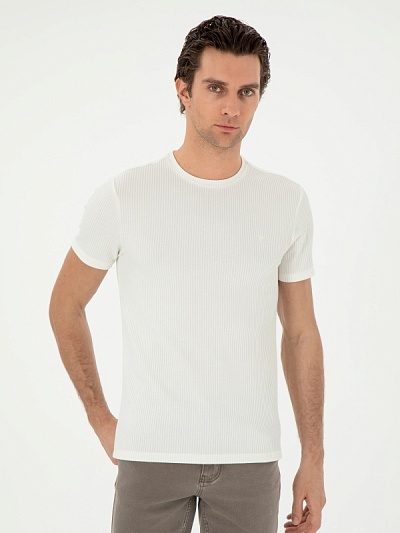 Футболка трикотажная в рубчик - G051SZ0110CENTA_25Y Футболка муж. (VR013, L)