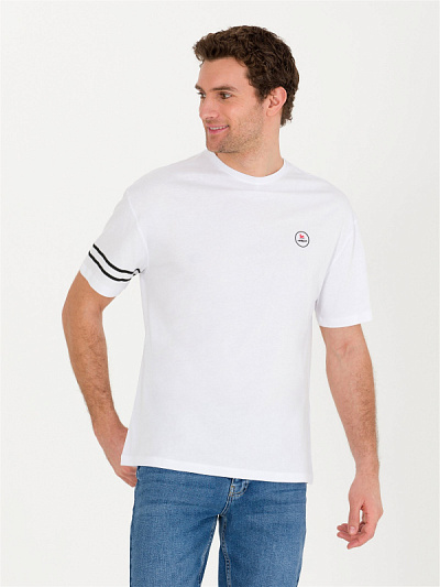 Футболка с принтом на рукаве - G051SZ0110LE OVY Футболка муж. (VR013, 2XL)
