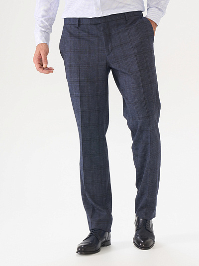 Брюки в клетку с добавлением шерсти зауженные - G051SZ0030DUSTIN/P Брюки муж. (VR033, 58, 6)