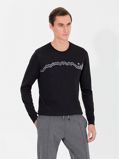 Джемпер с принтом - G051SZ0TK0JUAN Кофта муж. (VR046, 3XL)