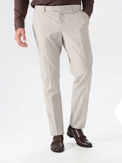Брюки классические из смесовой шерсти зауженные - G051SZ0030WIOR/P Брюки муж. (VR011, 48, 6)