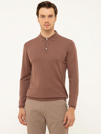 Поло с длинным рукавом трикотажное - G051SZ0TK0ELIP Кофта муж. (VR074, XS)
