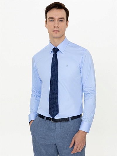 Рубашка классическая из хлопка приталенная - G051SZ0040GOSPRO SLM Сорочка муж. (VR036, 40)