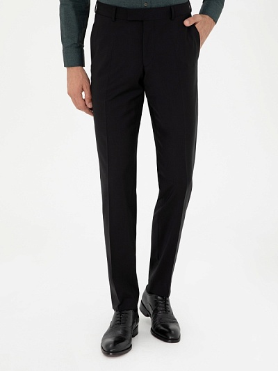 Брюки классические из смесовой шерсти зауженные - G051SZ0030NEW_THEO/P Брюки муж. (VR046, 50, 6)