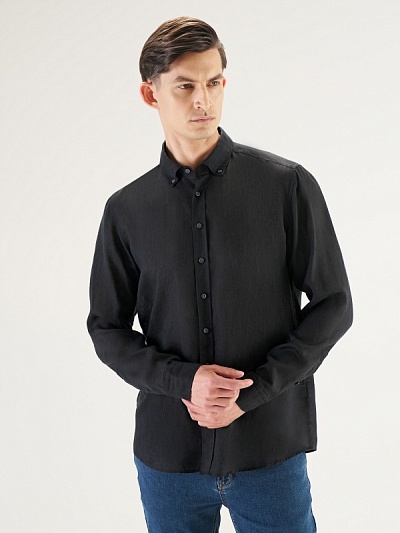 Рубашка льняная приталенная - G051GL0040LUZON Сорочка муж. (VR046, 42)